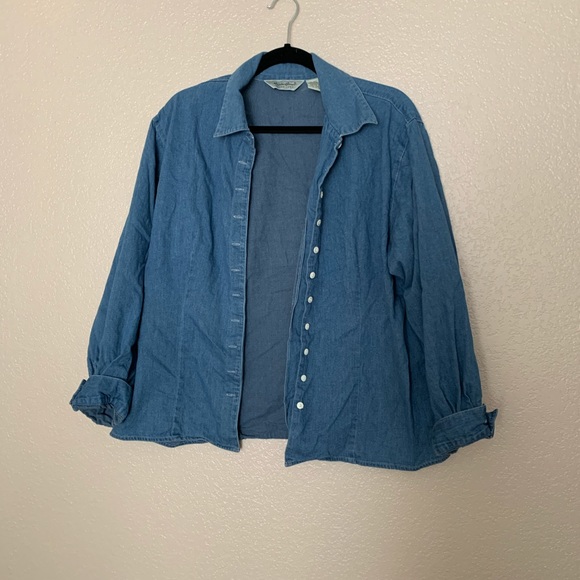 Vintage Eddie Bauer jean shirt - Picture 3 of 4